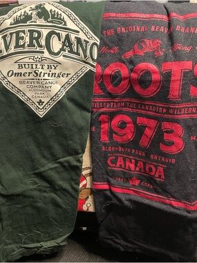 Set of 2 - Roots & Beaver Graphic T-Shirts